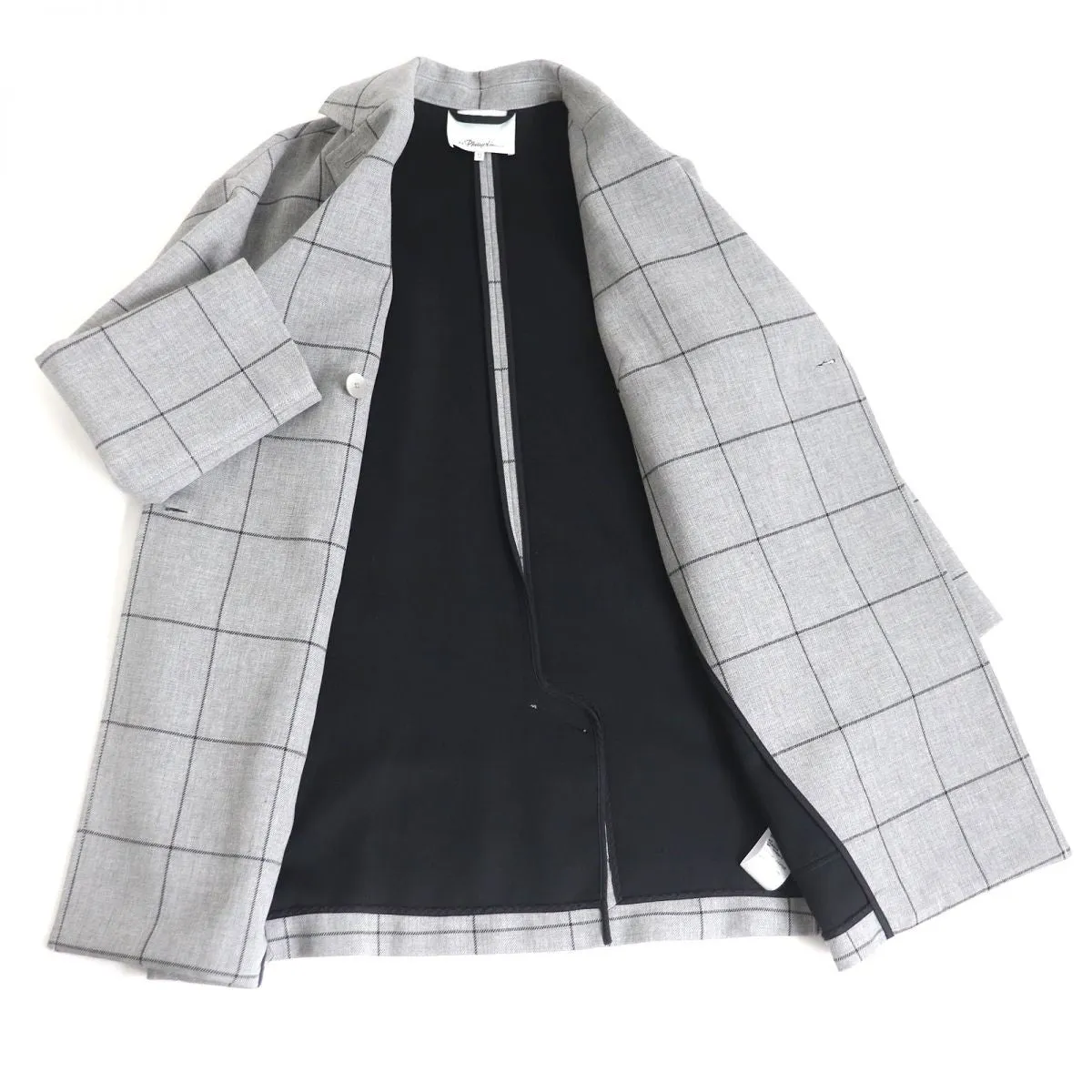 3.1 Phillip Lim Grey Oversized Peacoat XS