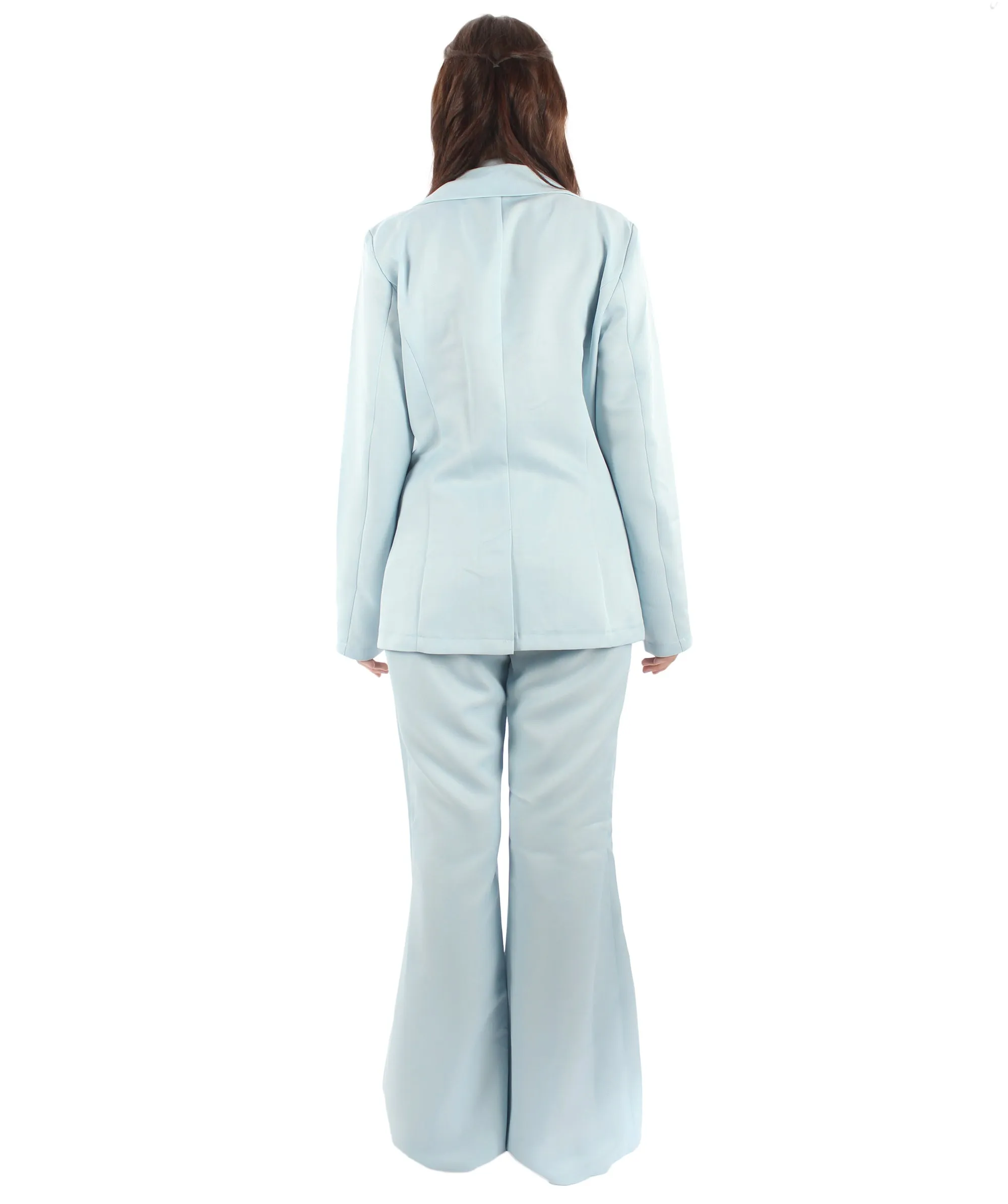 Adult Women's Deluxe Singer Party Suit Costume | Lt.Blue Cosplay Costume