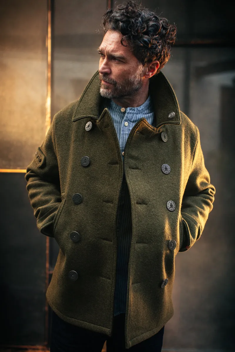 &SONS Boardwalk Peacoat Army Green