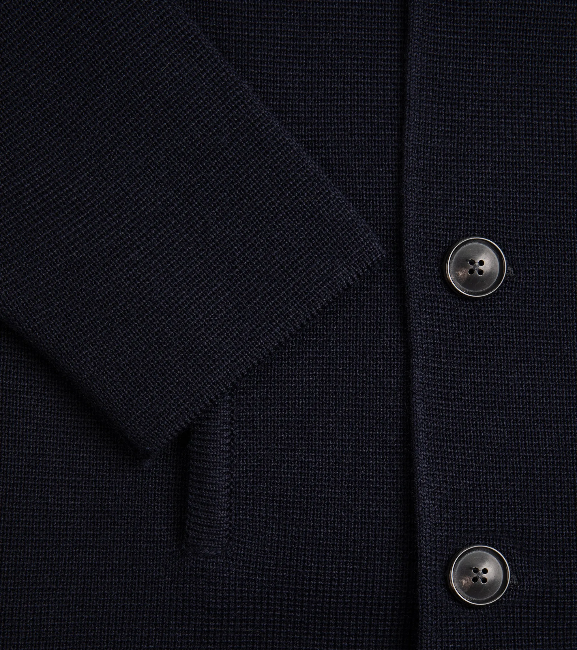 Andersen-Andersen Wool Knit Peacoat: Navy