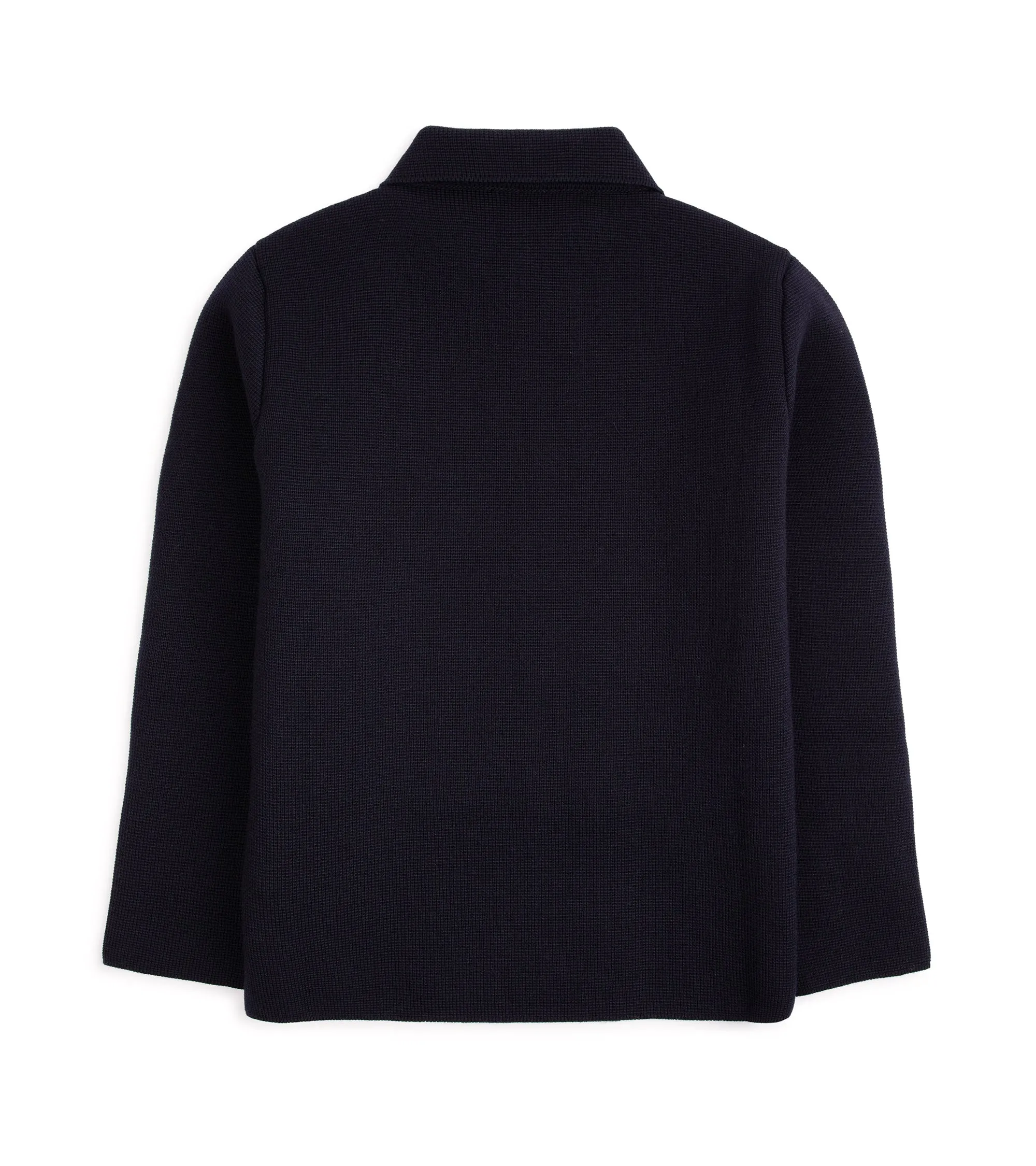 Andersen-Andersen Wool Knit Peacoat: Navy