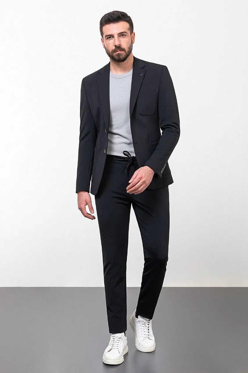 Black Smart Casual Suit.