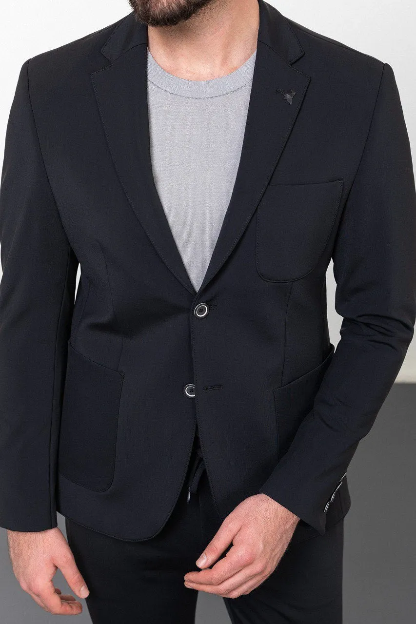 Black Smart Casual Suit.