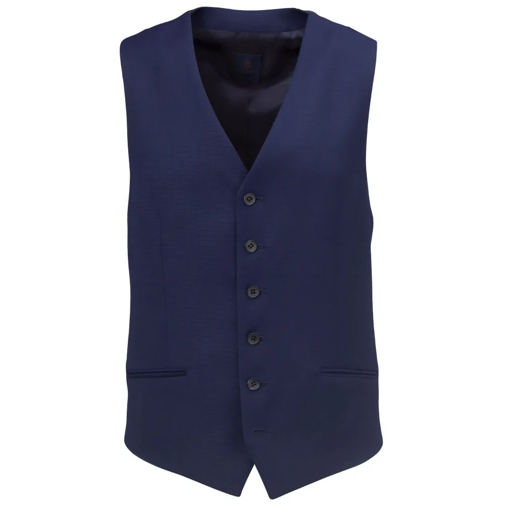 Blue Basketweave Waistcoat