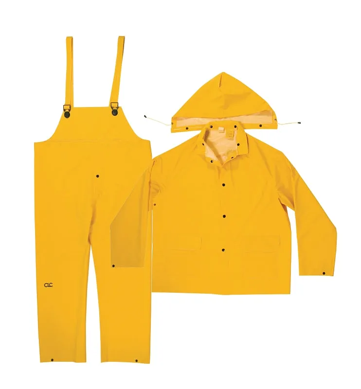 CLC R101X Rain Suit, XL, PVC, Yellow, Detachable Collar :EA: QUANTITY: 1