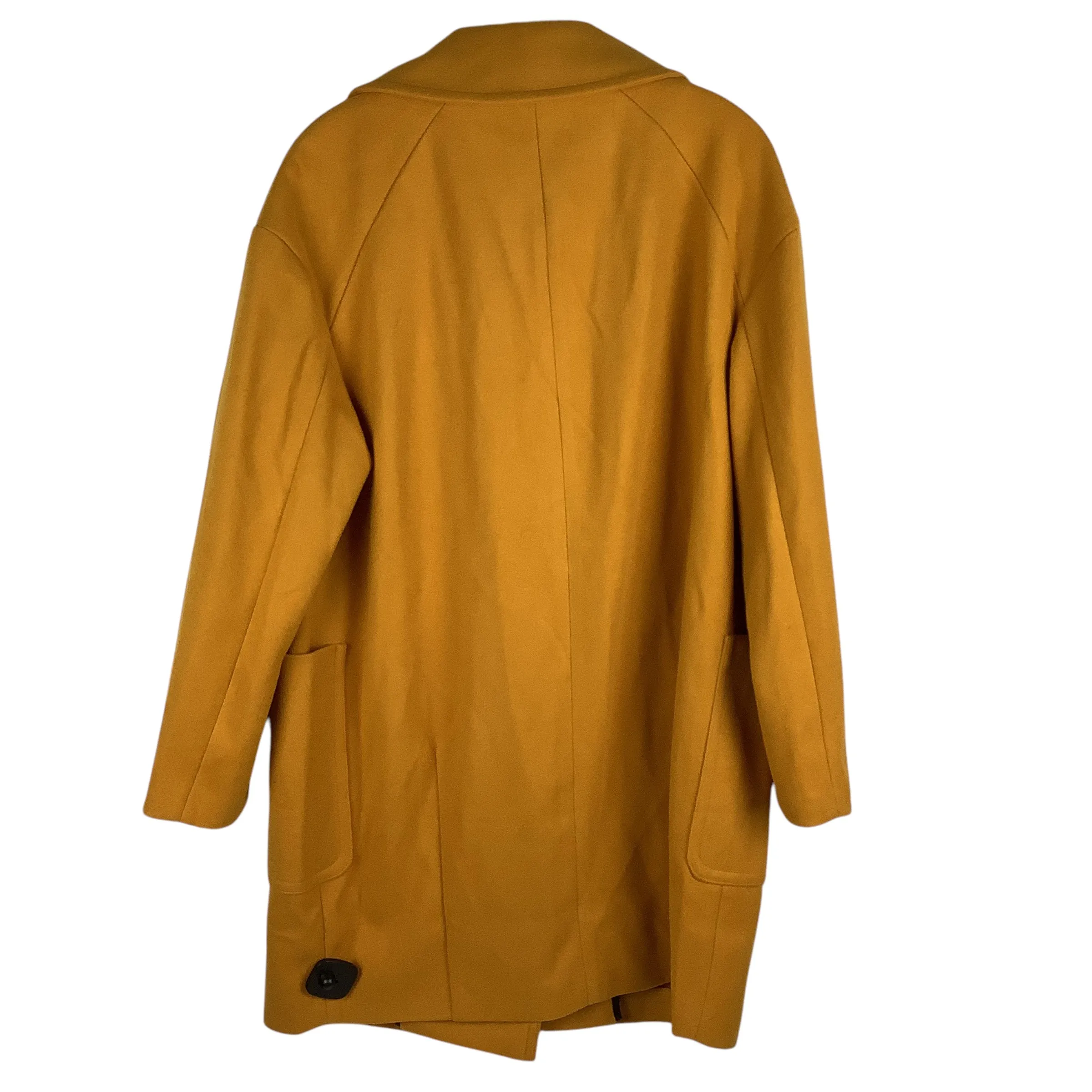 Coat Peacoat By Top Shop In Yellow, Size: M (8)