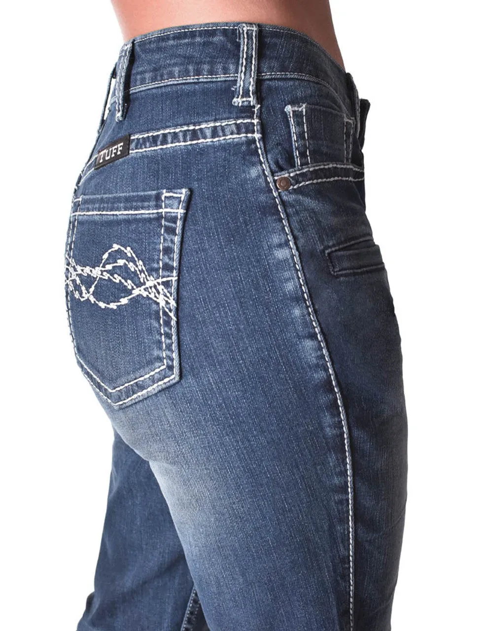 Cowgirl Tuff Edgy Natural Waist Jean - Edgy Natural