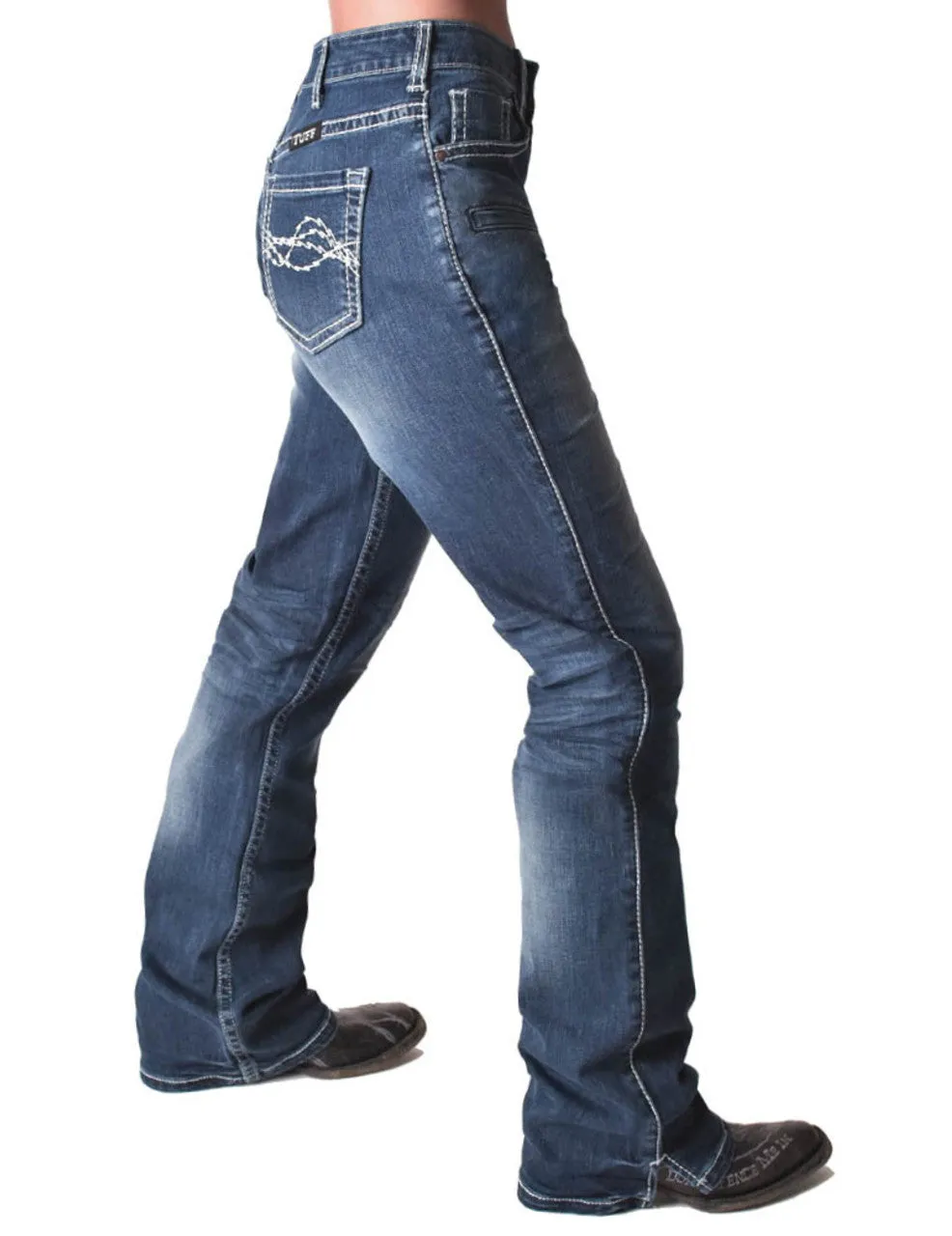 Cowgirl Tuff Edgy Natural Waist Jean - Edgy Natural