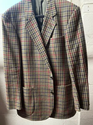 Daks Signature Checkered Suit Jacket