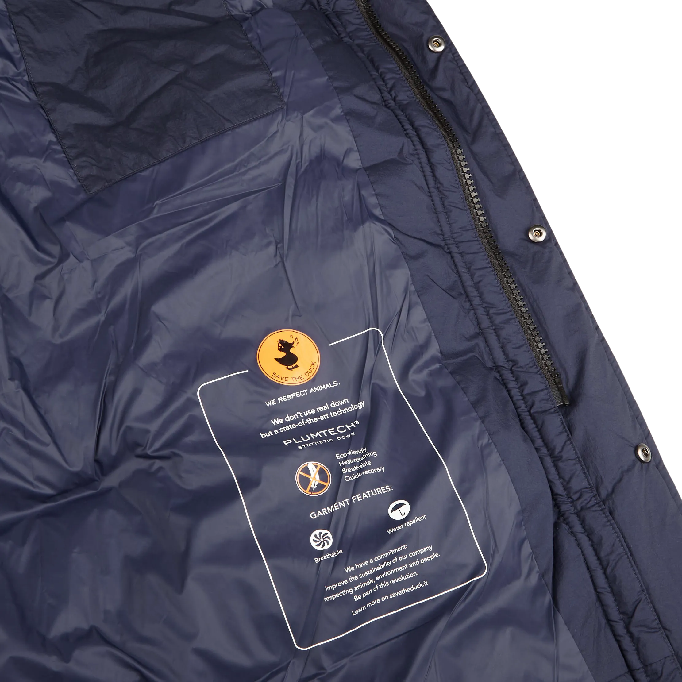 Dark Blue Rick Crinkle Nylon Parka