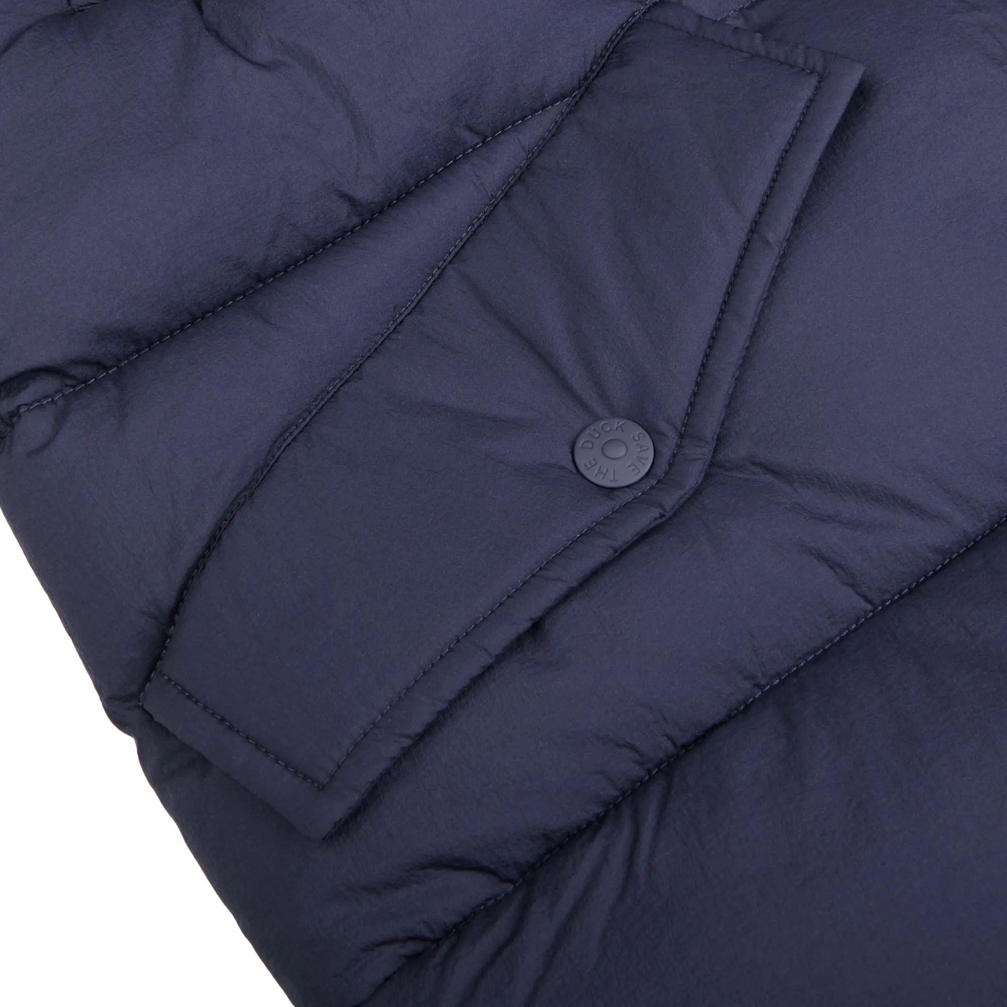 Dark Blue Rick Crinkle Nylon Parka