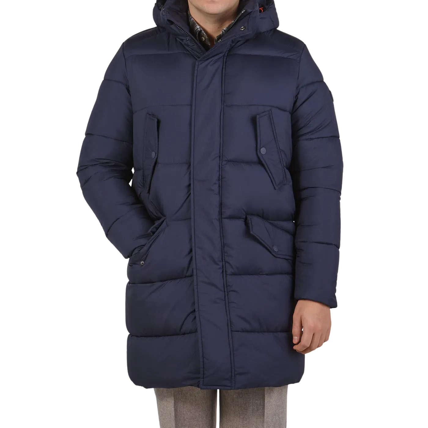 Dark Blue Rick Crinkle Nylon Parka