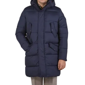 Dark Blue Rick Crinkle Nylon Parka