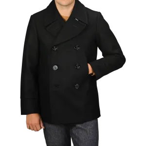 Dark Navy Heavy Wool Peacoat