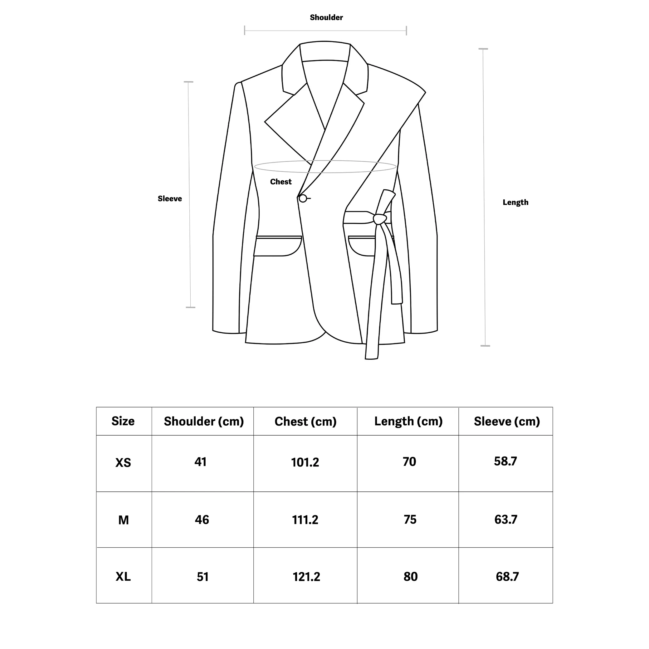 Deconstructed Wrap Tie Suit Jacket