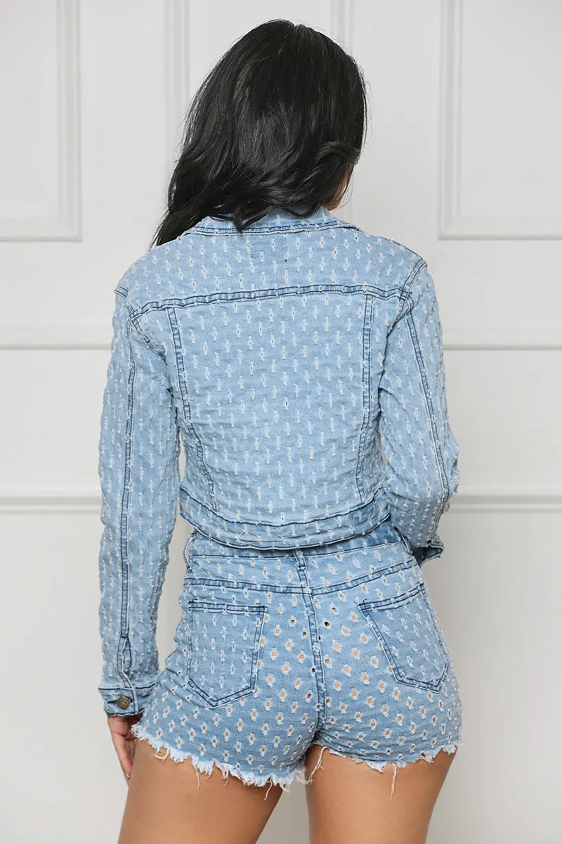 Denim Days Jacket & Short Set- FINAL SALE