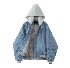 Denim Oversized Hooded Jacket