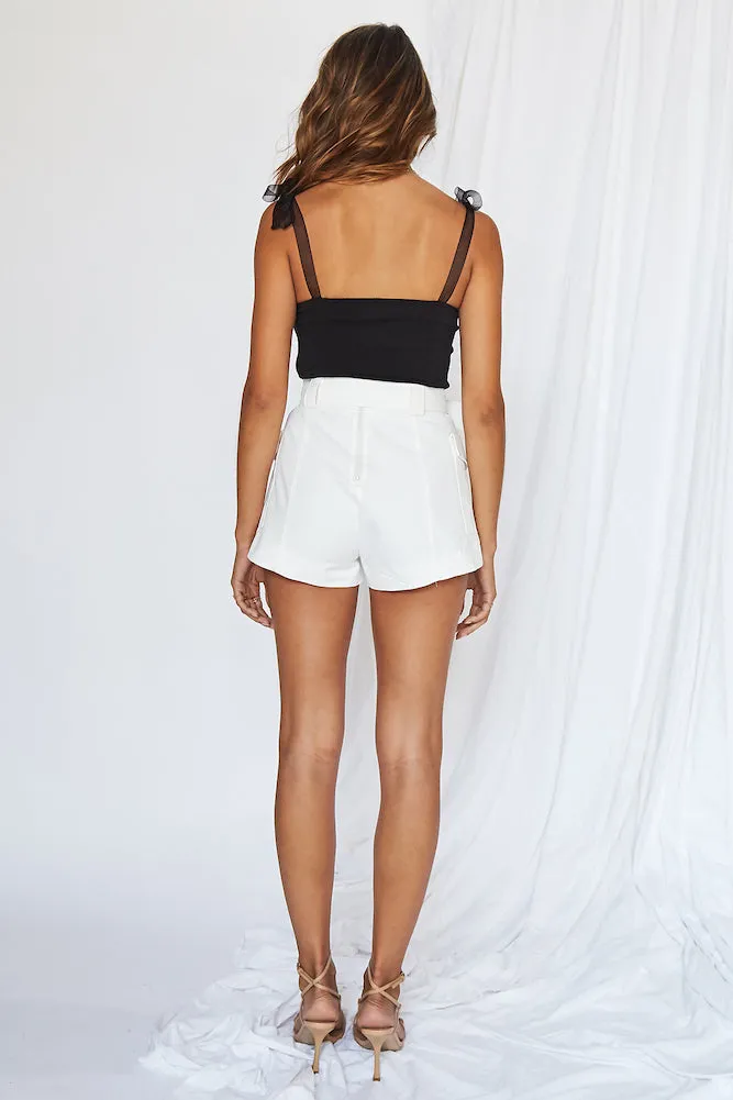 Edgy Vision Shorts White