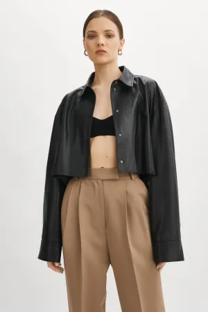 ELDA | Leather Oversized Shirt