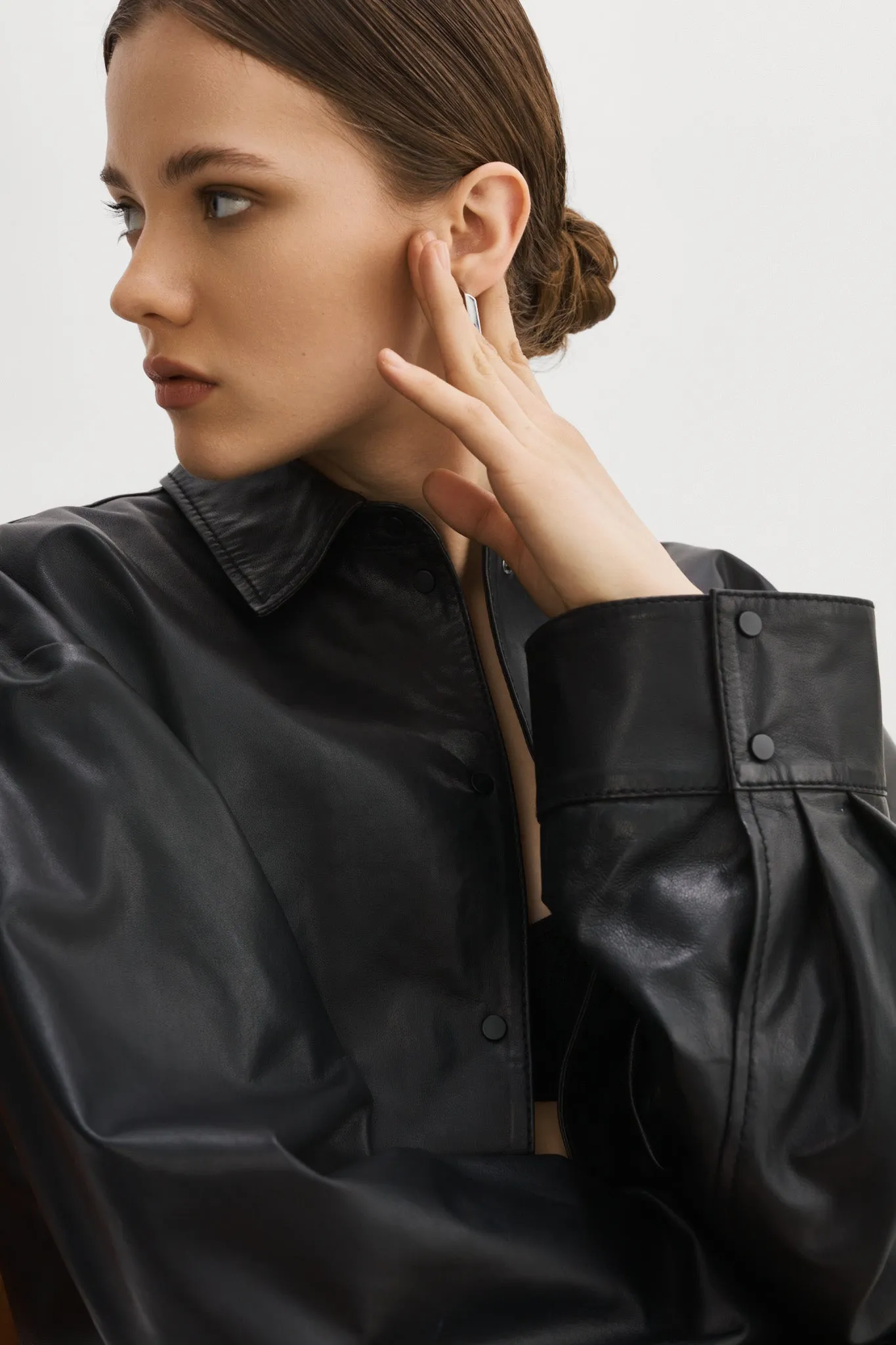 ELDA | Leather Oversized Shirt