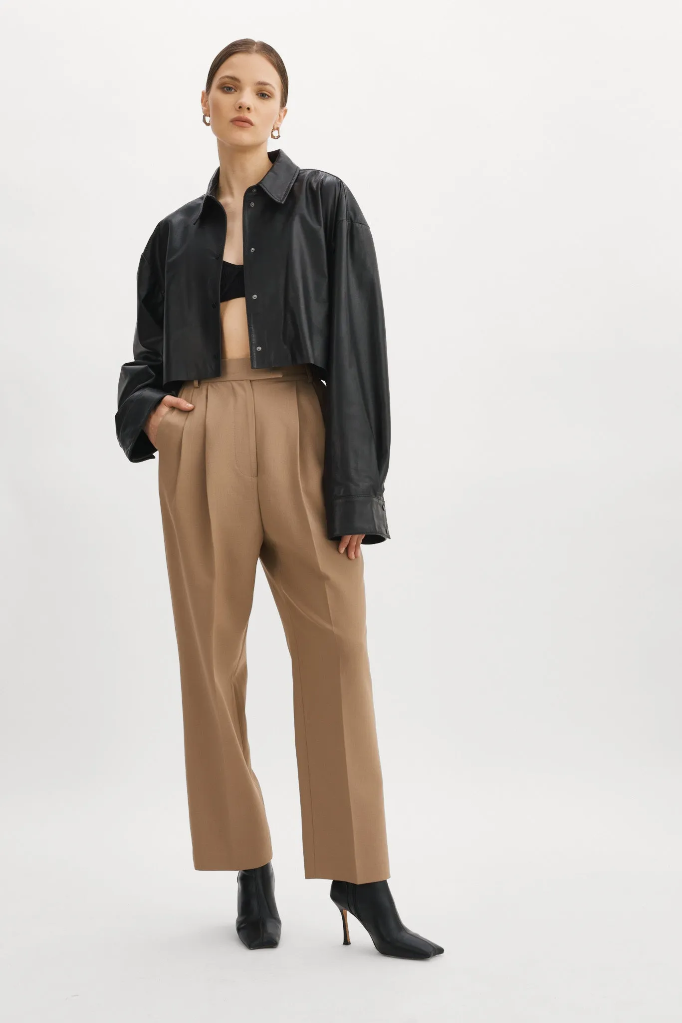 ELDA | Leather Oversized Shirt