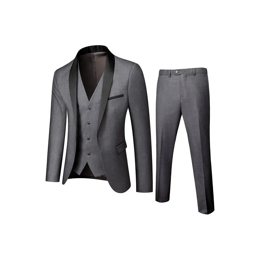 ExoticaLuxe Chic Skinny Zipper Fly 3-Piece Suit 2