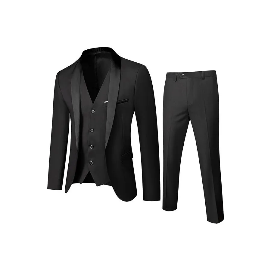 ExoticaLuxe Chic Skinny Zipper Fly 3-Piece Suit 2