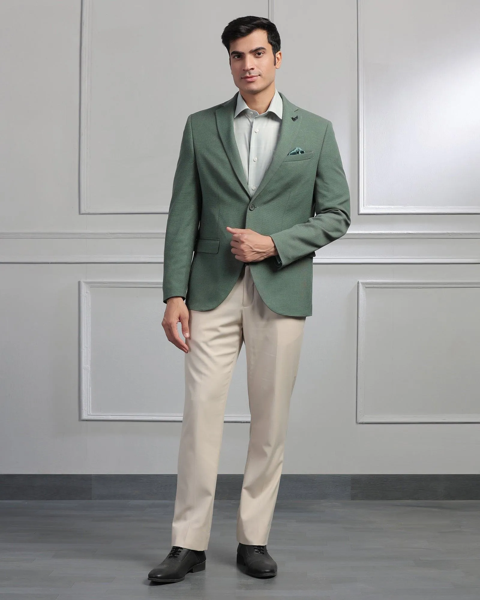 Formal Mint Textured Blazer - Garwin