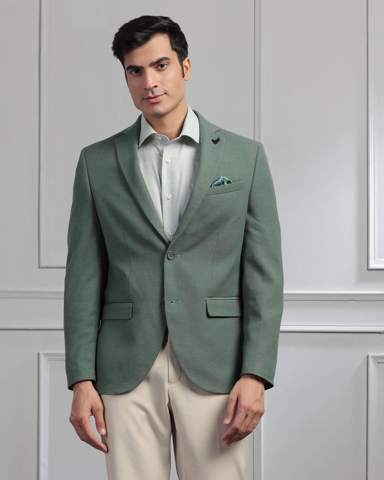 Formal Mint Textured Blazer - Garwin