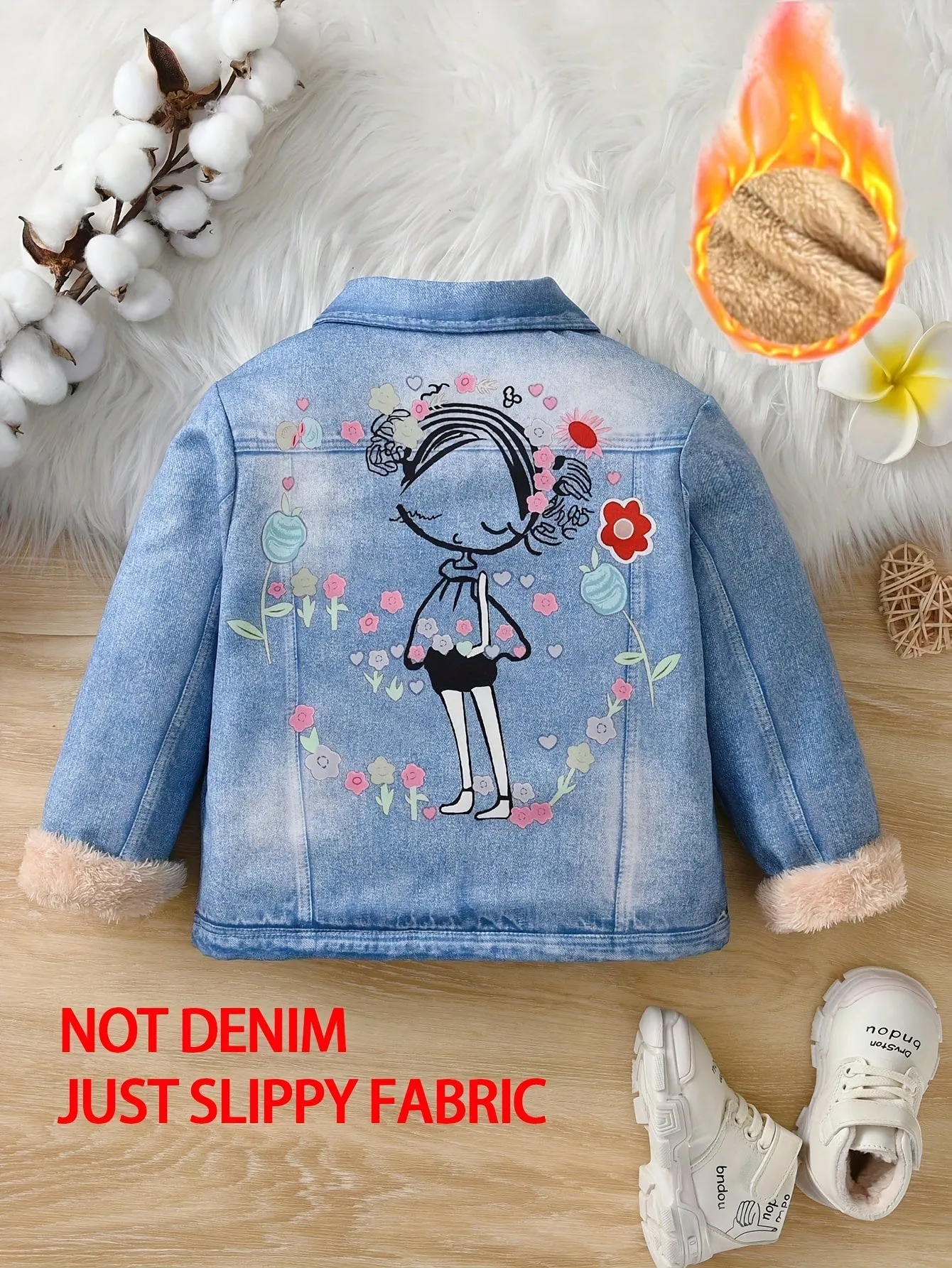 Girl's Denim Jacket, Cute Trendy Girl Clothing, FS