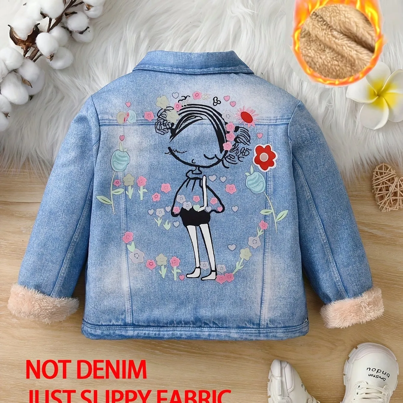 Girl's Denim Jacket, Cute Trendy Girl Clothing, FS