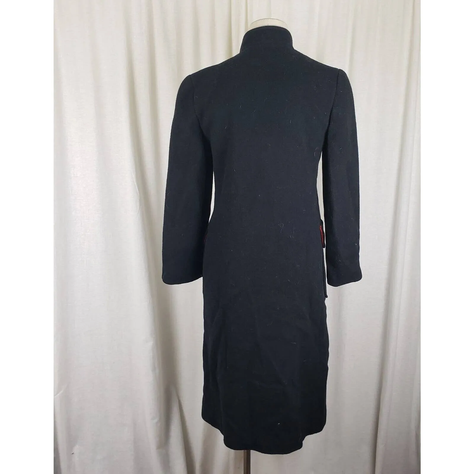 ilie Wacs Bergdorf Goodman Winter Wool Military Colorblock Peacoat Coat Womens 4