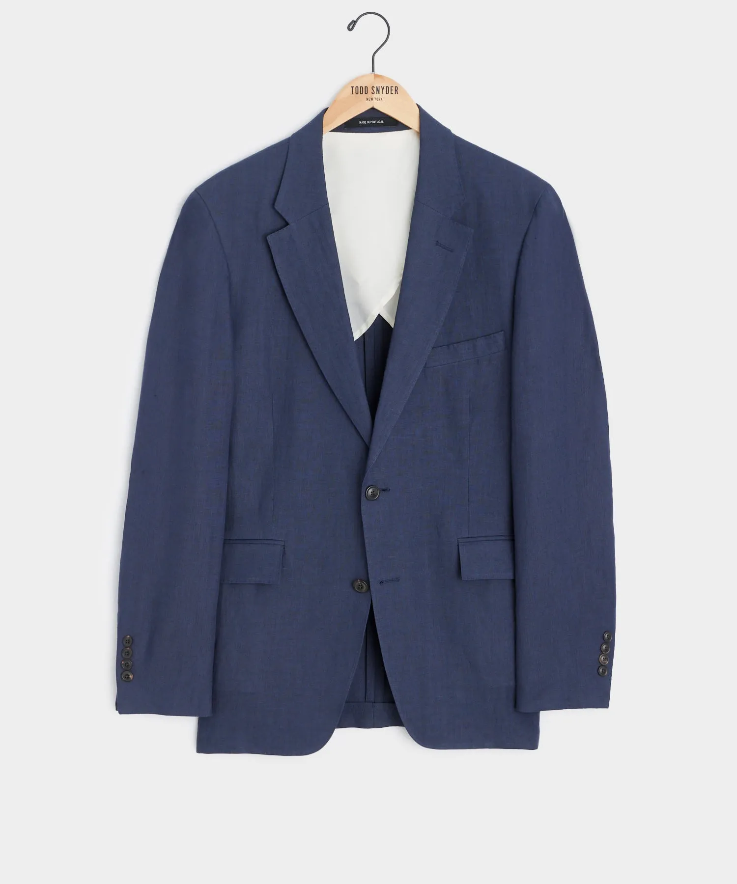 Italian Hemp Sutton Jacket in Navy Ink