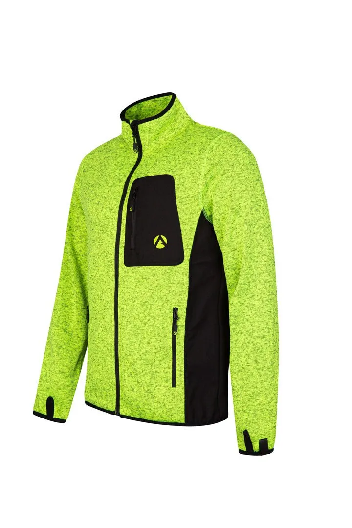 Kudu Plus Melange Zip Sweater Yellow