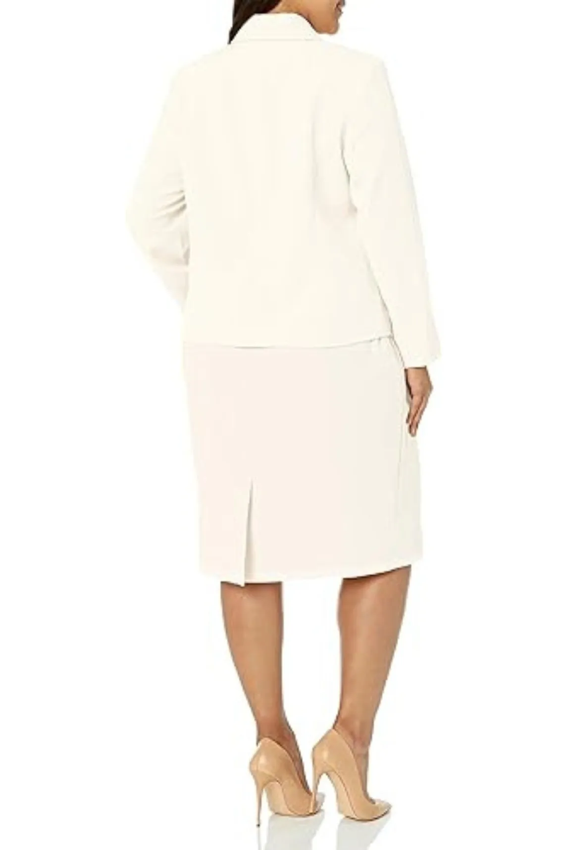 Le Suit Jacket and Skirt Suit (Plus Size)