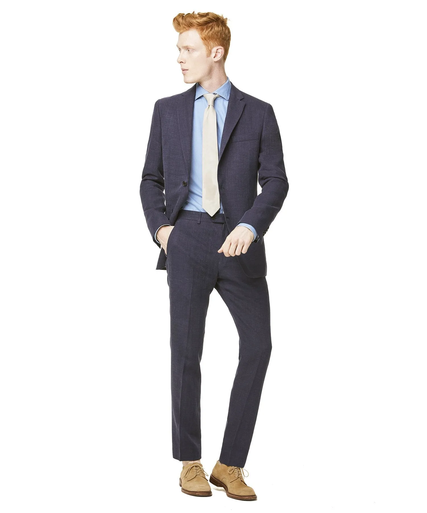 Linen Sutton Suit in Navy