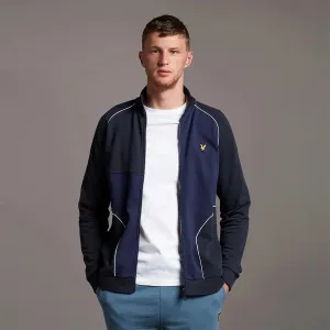 Lyle & Scott Contrast Panel Zip Through - Navy