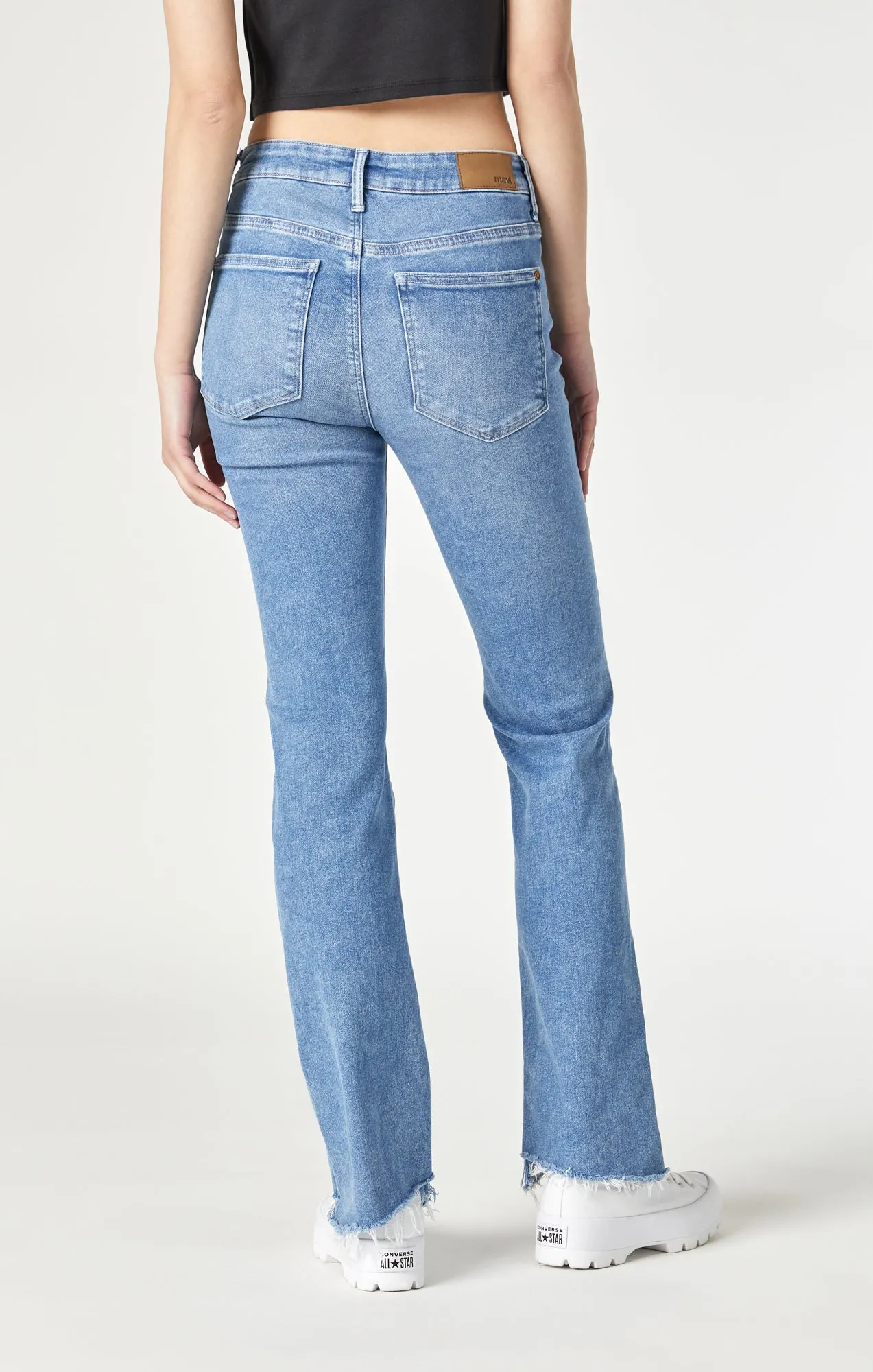 MARIA FLARE JEANS IN LIGHT BRUSHED FLEX BLUE