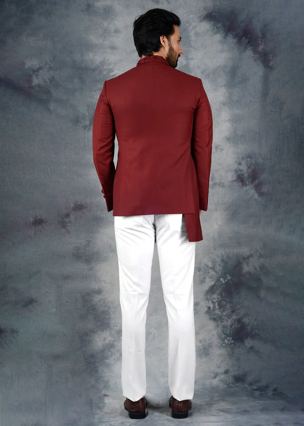 Maroon Jodhpuri Suit | Siddhesh Chauhan