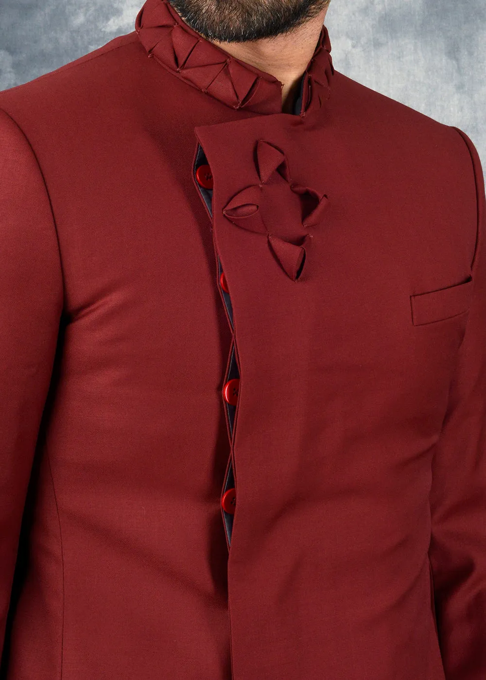 Maroon Jodhpuri Suit | Siddhesh Chauhan