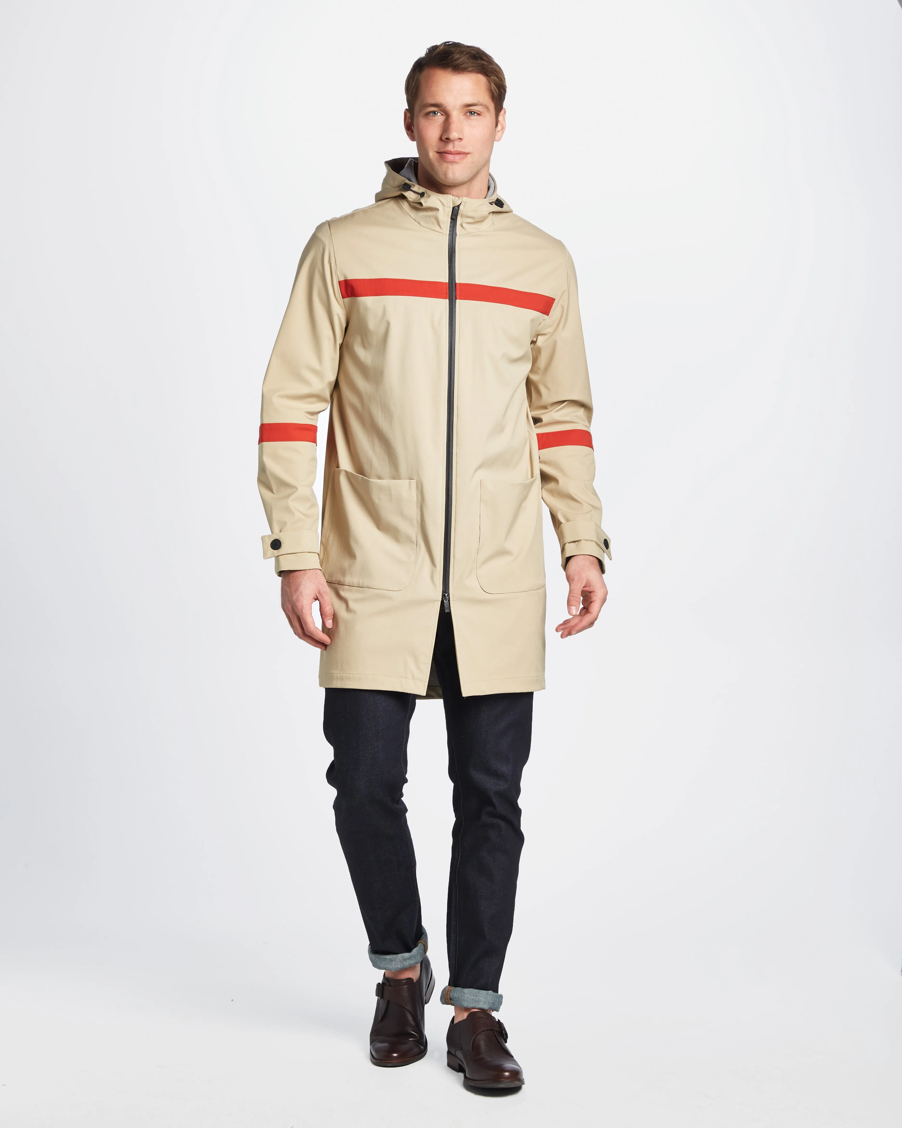 Maxwell Stripe Long Parka