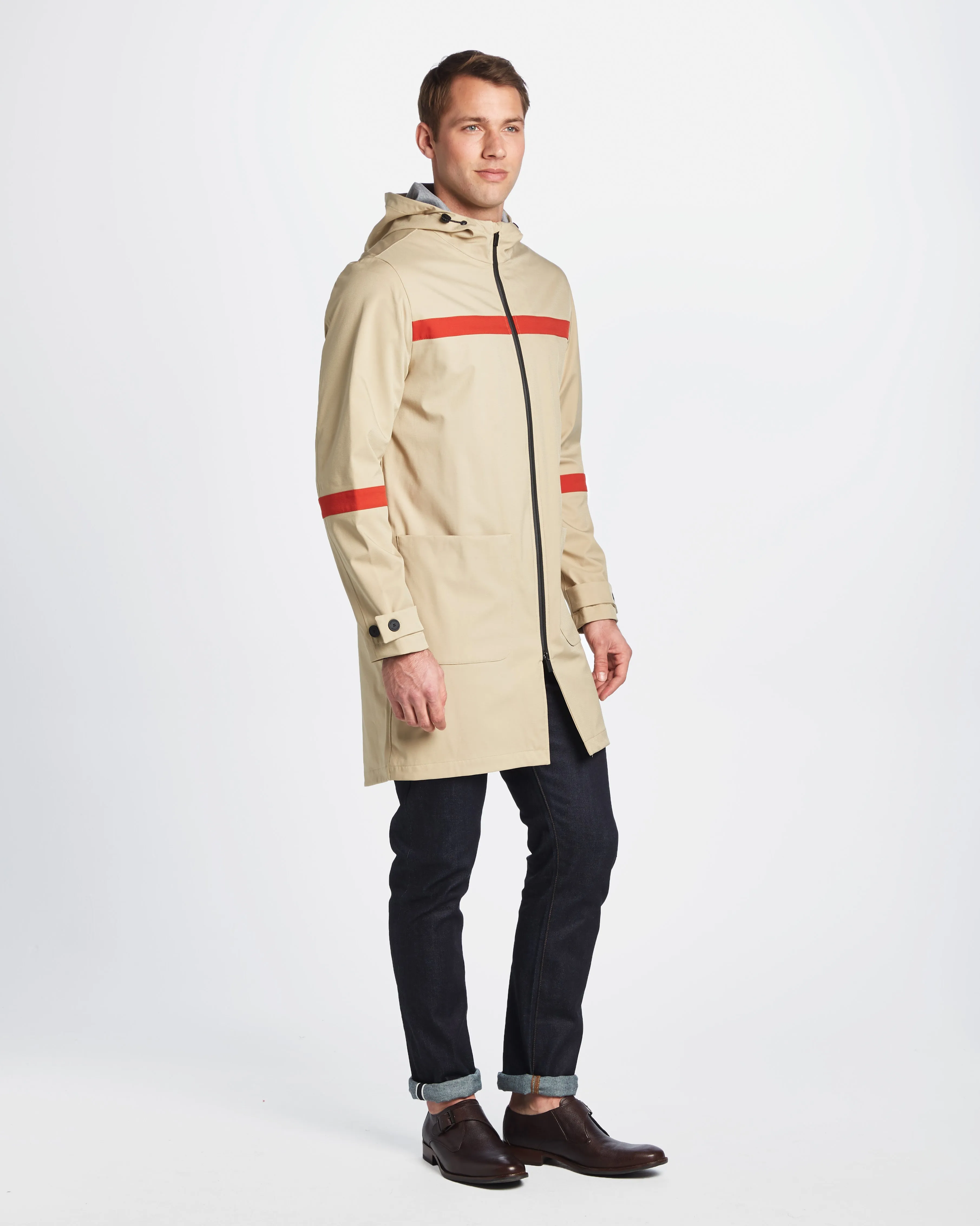 Maxwell Stripe Long Parka