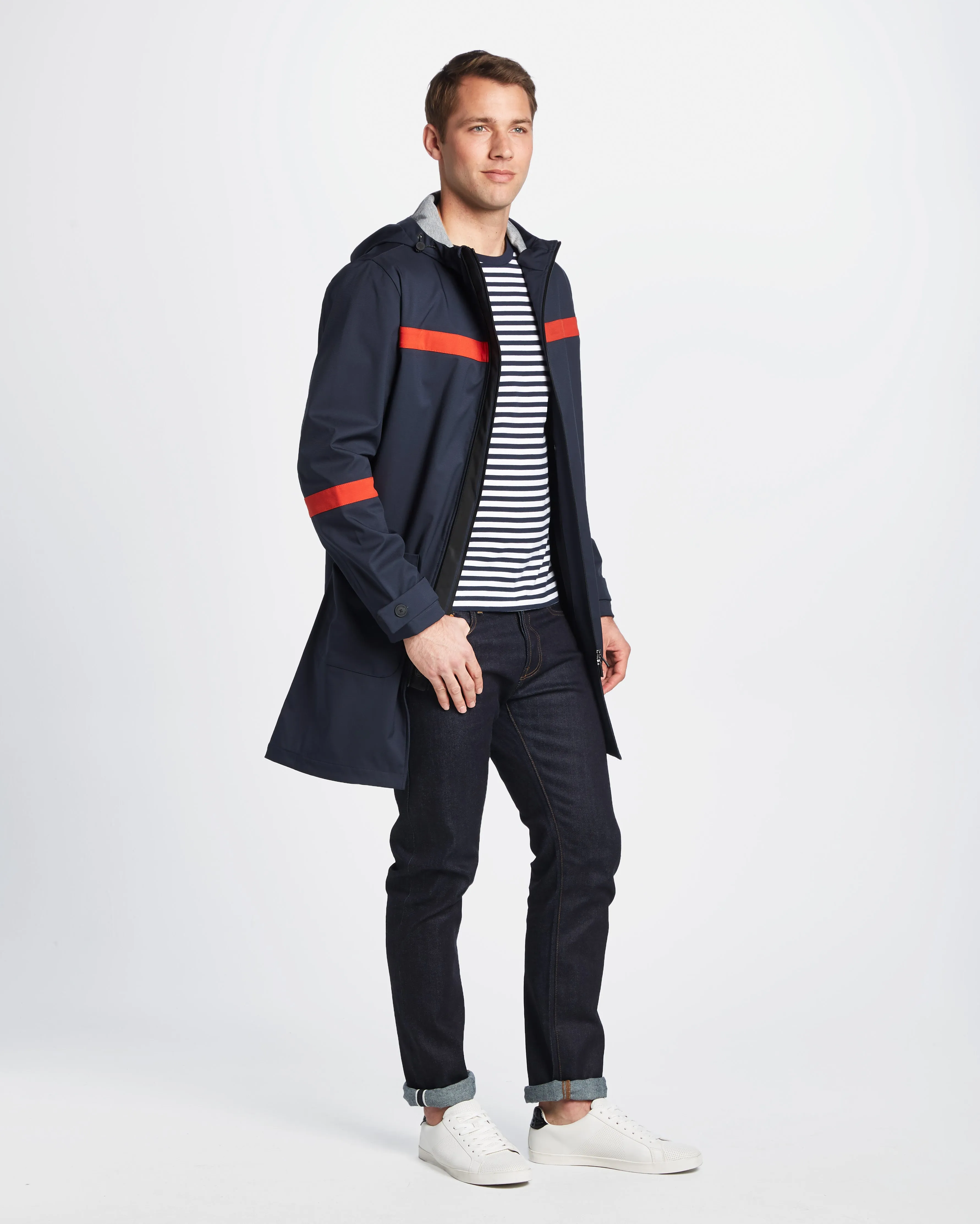 Maxwell Stripe Long Parka