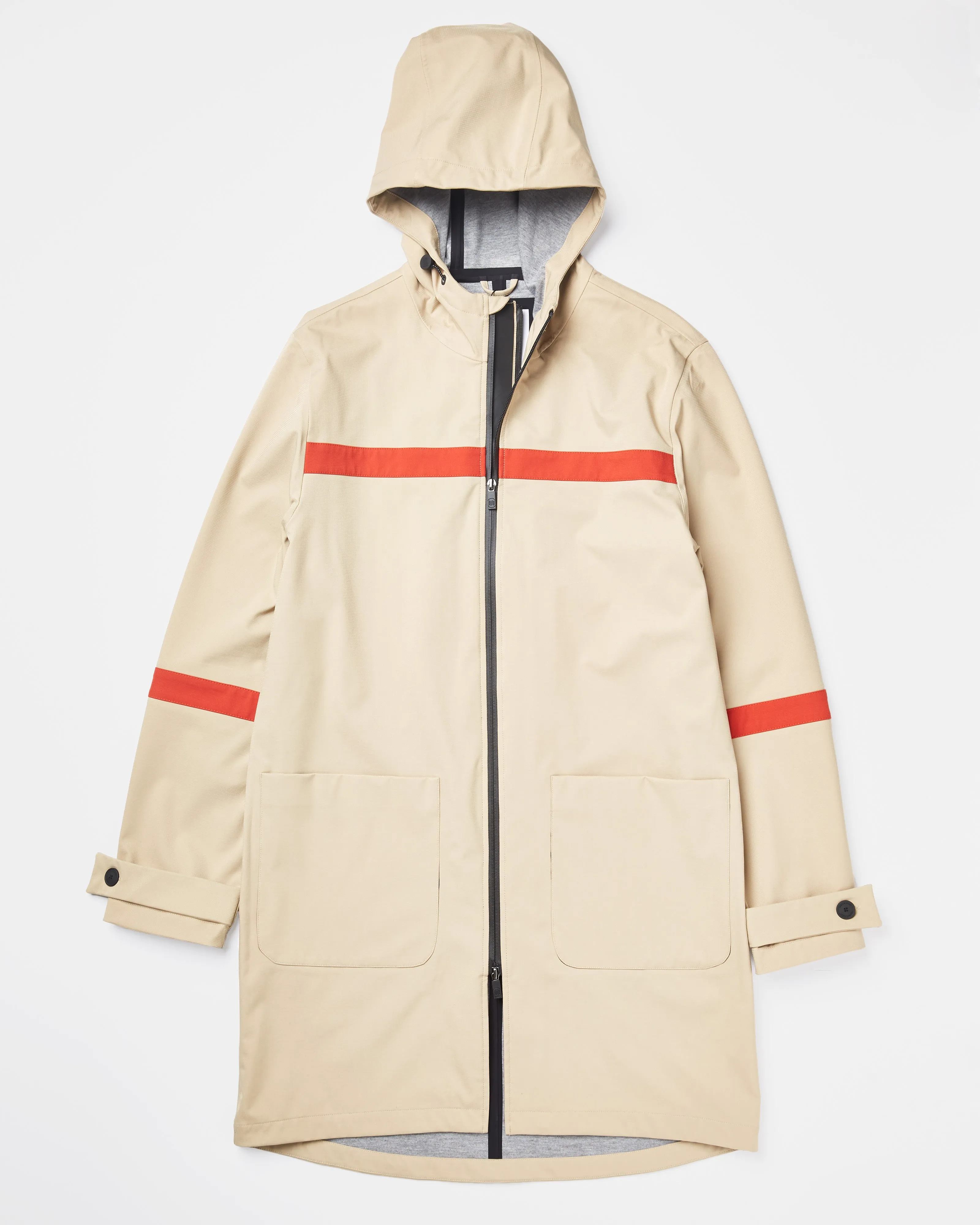 Maxwell Stripe Long Parka