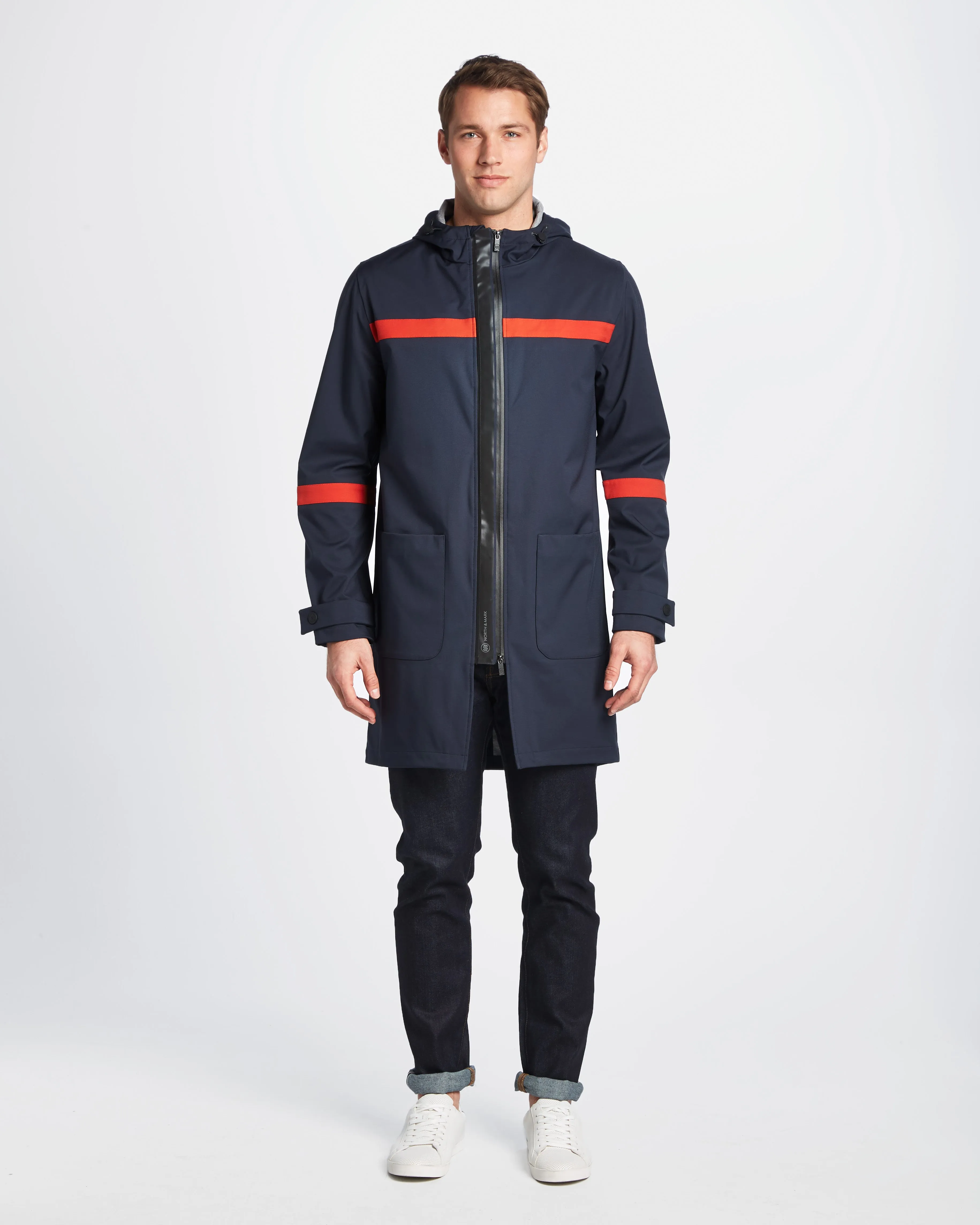 Maxwell Stripe Long Parka