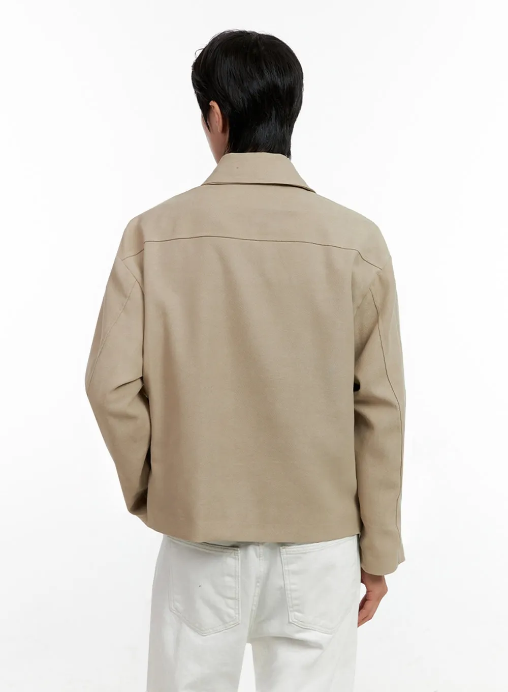 Men's Button Collared Refined Jacket IN401