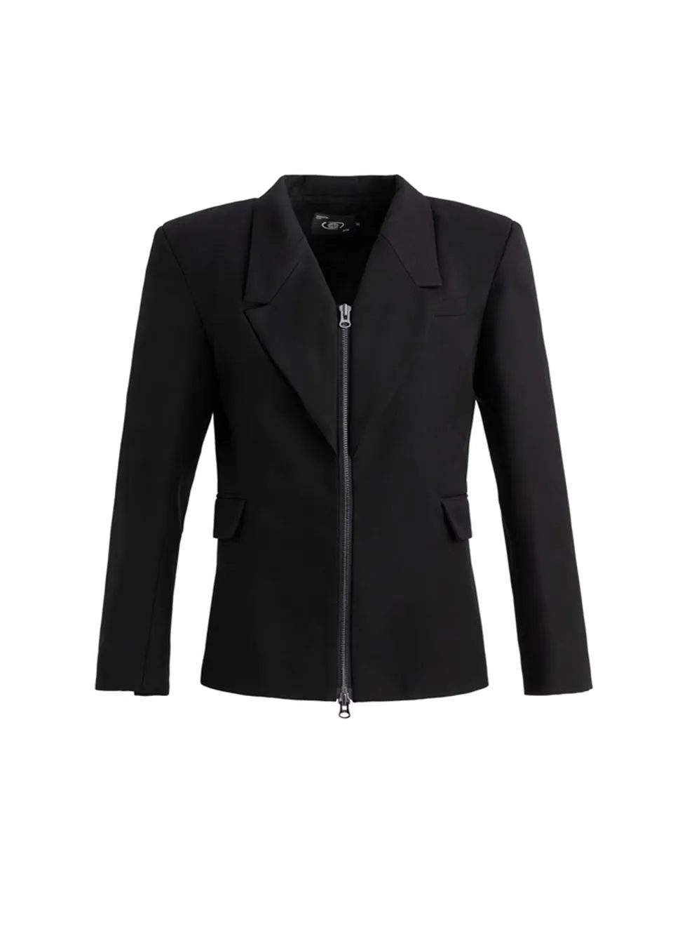 Neck Zipper Casual Suit Jacket