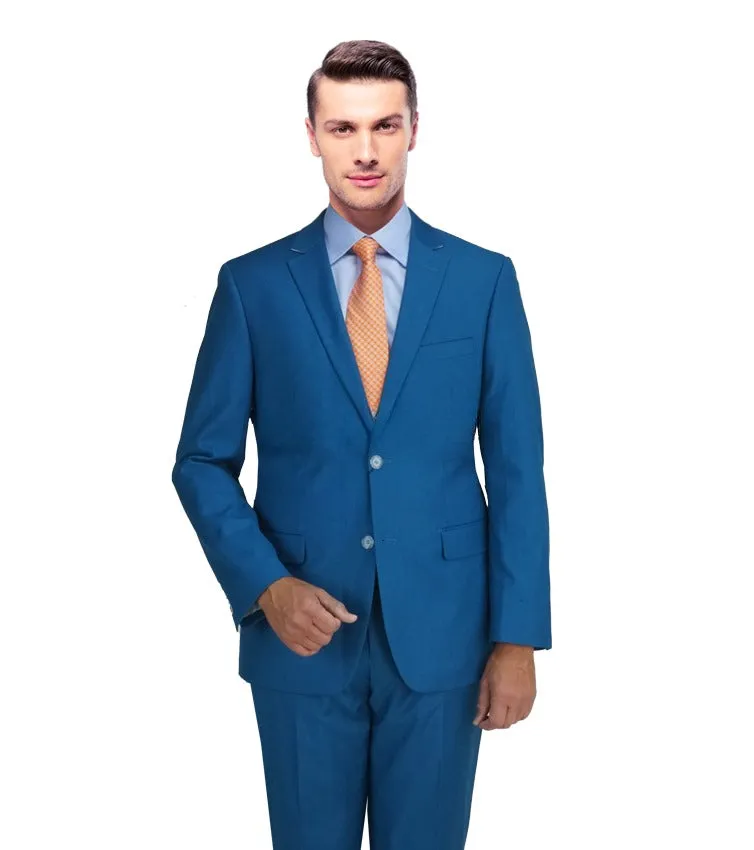 New York Man Italian Designer Teal 2 Piece Suit (available in Modern fit)