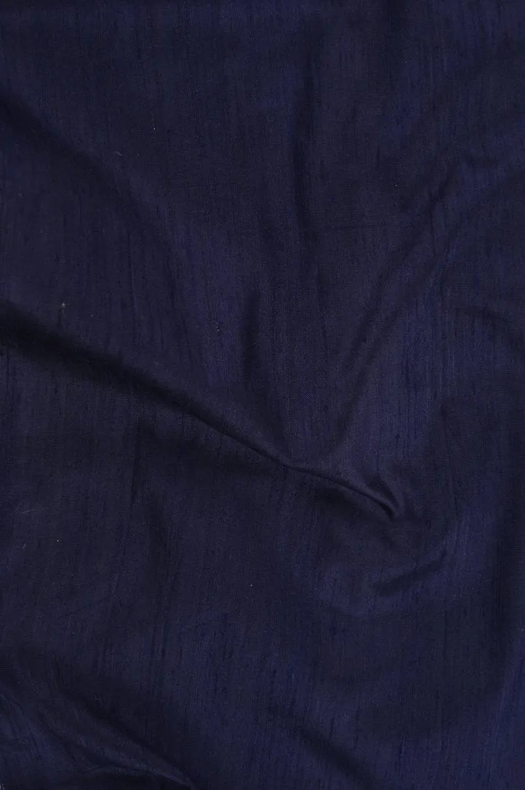 Peacoat Blue Dupioni Silk Fabric