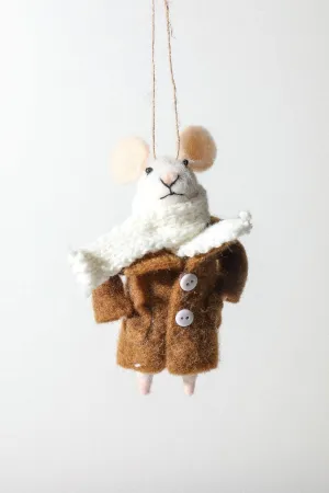 Peacoat Mouse Felt Ornament